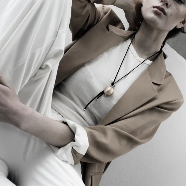 Tabitha IN:STORE Multi-Styleable Mega Ball Suede Necklace Gold Plating