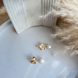 Perlereringe 18K forgyldt