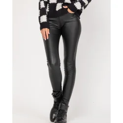 High-Waisted slim fit waxed jeans