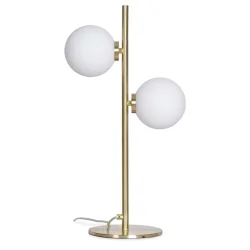 Edmond Satin Guld Lampe 2 Globes 