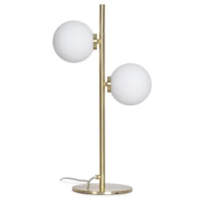 Edmond Satin Guld Lampe 2 Globes 