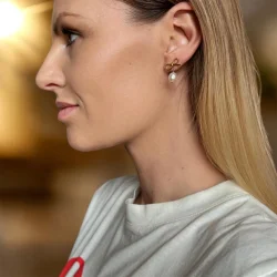 Sljfereringe med ferskvandsperle vedhng