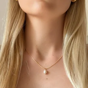 Perlekde 18K forgyldt