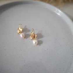 Perlereringe 18K forgyldt