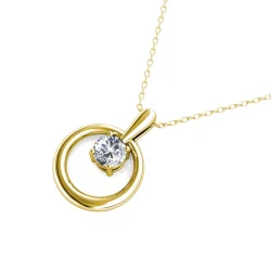 Halskde "Guld" og strigsk Krystal