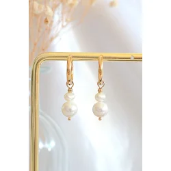 Hndlavede 24K forgyldte perlereringe, minimalistisk luksus med gte ferskvandsperler