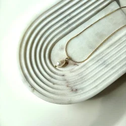 Perlekde 18K forgyldt