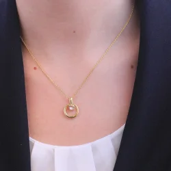 Halskde "Guld" og strigsk Krystal