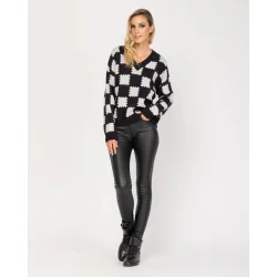 High-Waisted slim fit waxed jeans