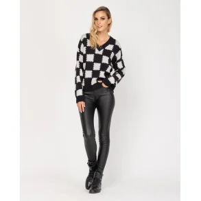 High-Waisted slim fit waxed jeans