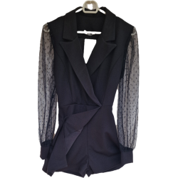 Blazer suite, med shorts, blonde �rmer og talje