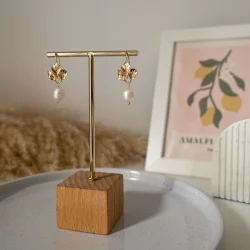 Perlereringe 18K forgyldt