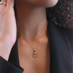 Halskde "Guld" og strigsk Krystal